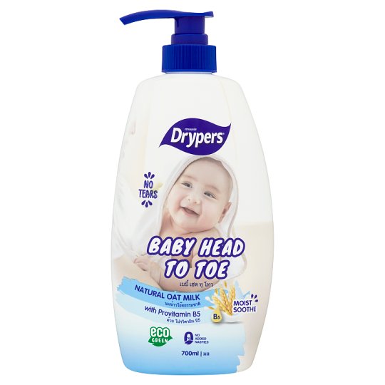 DRYPERS NATURAL OAT MILK BABY HEAD TO TOE WASH 650ML