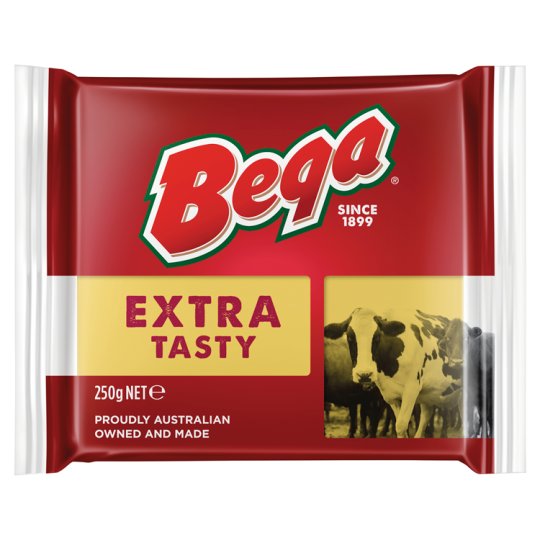 BEGA EXTRA TASTY CHEDDAR CHEESE 250G