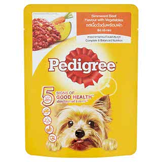 PEDIGREE SIMMERED BEEF POUCH 80G
