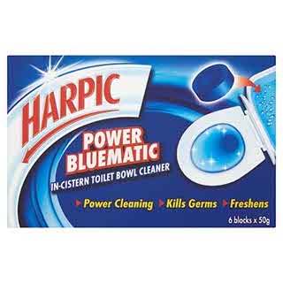 HARPIC POWER BLUEMATIC IN CISTERN TOILET BOWL CLEARNER 6X50G