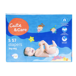 CUTE+CARE BABY TAPE DIAPERS S54