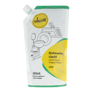 VALUE DISH WASH REFILL LIME 900ML