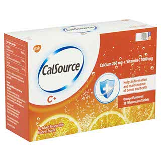 CALSOURCE CALCIUM 260MG + VITAMIN C 1000MG EFFERVESCENT TABLETS 30S