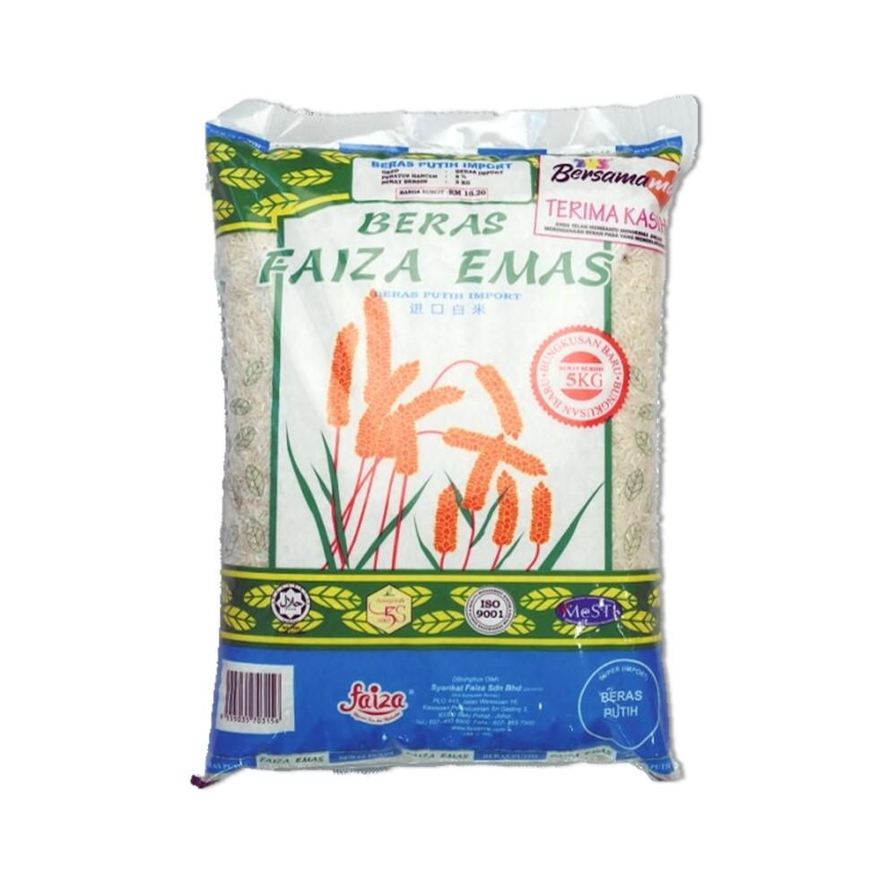 FAIZA EMAS PUTIH IMPORT RICE 5KG